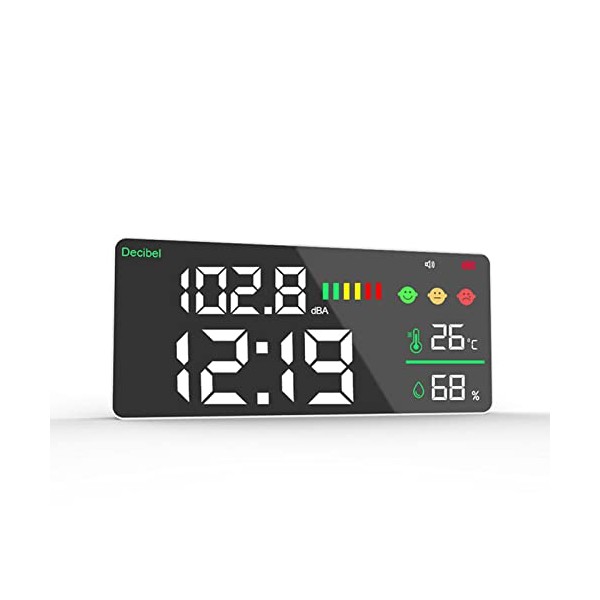 Dezibel Meter with Alarm, 11 Inch LED Sound Level Meter