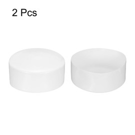 sourcing map 2pcs Rubber End Caps 130mm(5.1 inch) ID Vinyl Round Tube Bolt Cap Cover Screw Thread Protectors White