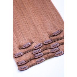 Clip-In Extensions Set 100% Real Hair 7-Piece 70g 45 cm No. 27 Honey Blonde