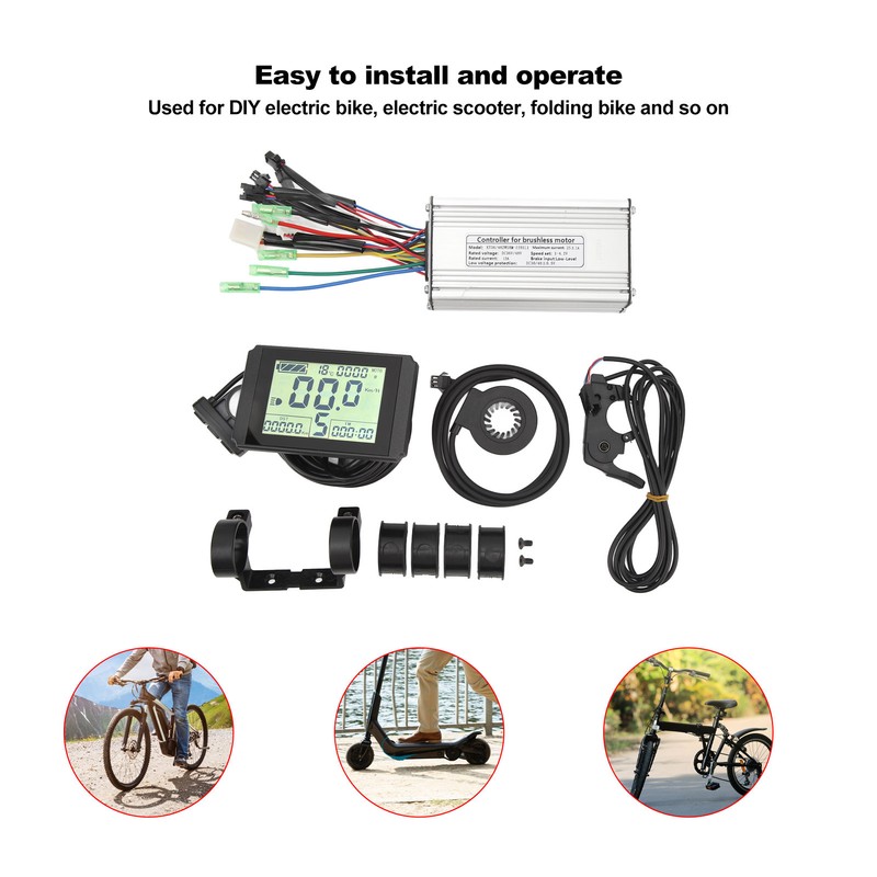 25A Square Wave Motor Controller LCD10H Display V12L Power Assisted
