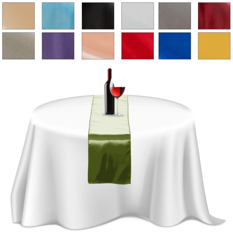 WedDecor Satin Table Runner 11x108 inch Dining Table Wedding Decorations