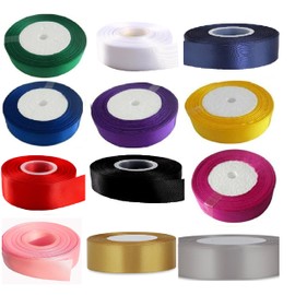 Satin Ribbon 25MM, 12 Rolls 300 Yards Ribbons for Gift Wrap, Crafting, Coloured Satin Ribbon, Gift Ribbon, Silk Ribbon for Party, Wedding, Hairs, DIY, Bouquets, Mothers Day, Events, Dress