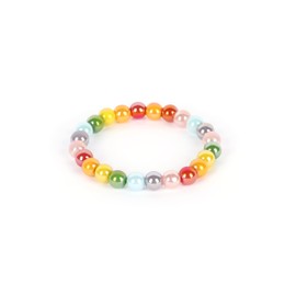 HANGINTHERE Multicolor Crystal Beaded Stretch Bracelet for Women Trendy, 7 Inches,8 mm