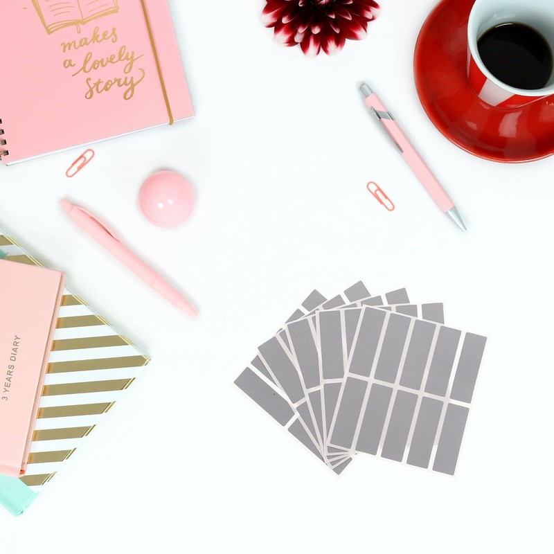 LIOOBO 50pcs Scratch Card Stickers with Silver Film to Write