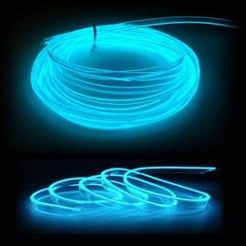 Balabaxer USB EL Wire, Ice Blue, 3 m Flexible Neon Light Tube, DC 5 V Neon Tube, Lights, Car Interior Trim, Light Strip for Interior Trim Gap, Decorative