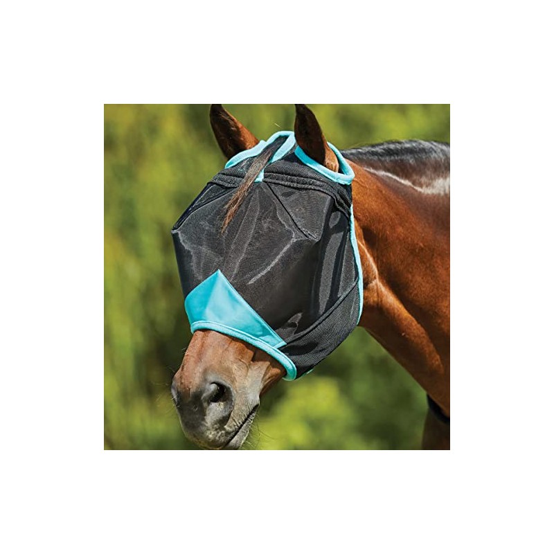 WeatherBeeta ComFiTec Deluxe Fine Mesh Mask, Black/Turquoise, Cob