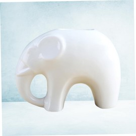 Kisangel Ceramic Elephant Planter for Succulents Nordic Elephant Flowerpot Large Size Non-Toxic Decorative Pot for Home and Office