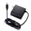 Elecom ACDC-PD0465BK Laptop AC Adapter Type-C PD Compatible, 65W, Integrated