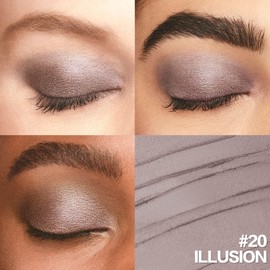 FOCALLURE No Crease Eyeshadow Stick, Creamy Eye Shadow Stick, Matte & Shimmer Eyeshadow Pencil, Smudge-proof, Built-in Smudger, ILLUSION