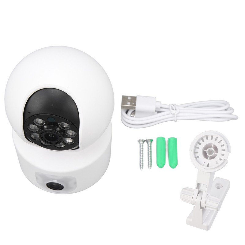 WiFi Dual Lens Security Camera HD Wireless Home Camera with