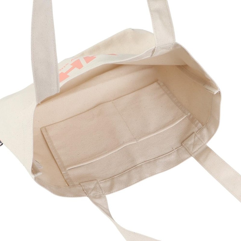 Organic Cotton Logo Tote Medium Sheer Orange