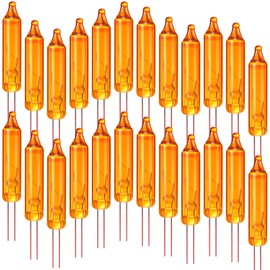 100 Count 2.5V Christmas 50/100/150/200 Count Mini Incandescent Wire String Lights Replacement Bulbs Indoor Outdoor Christmas Lights Decorations for Home Xmas Tree (Orange)