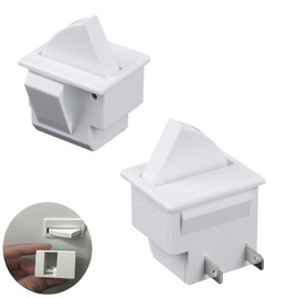 2PCS White Refrigerator Door Light Switch 2 Feet for GE Whirlpool, Jenn-Air, Kenmore, Maytag, Crosley, Admiral, Amana, KitchenAid, Magic Chef