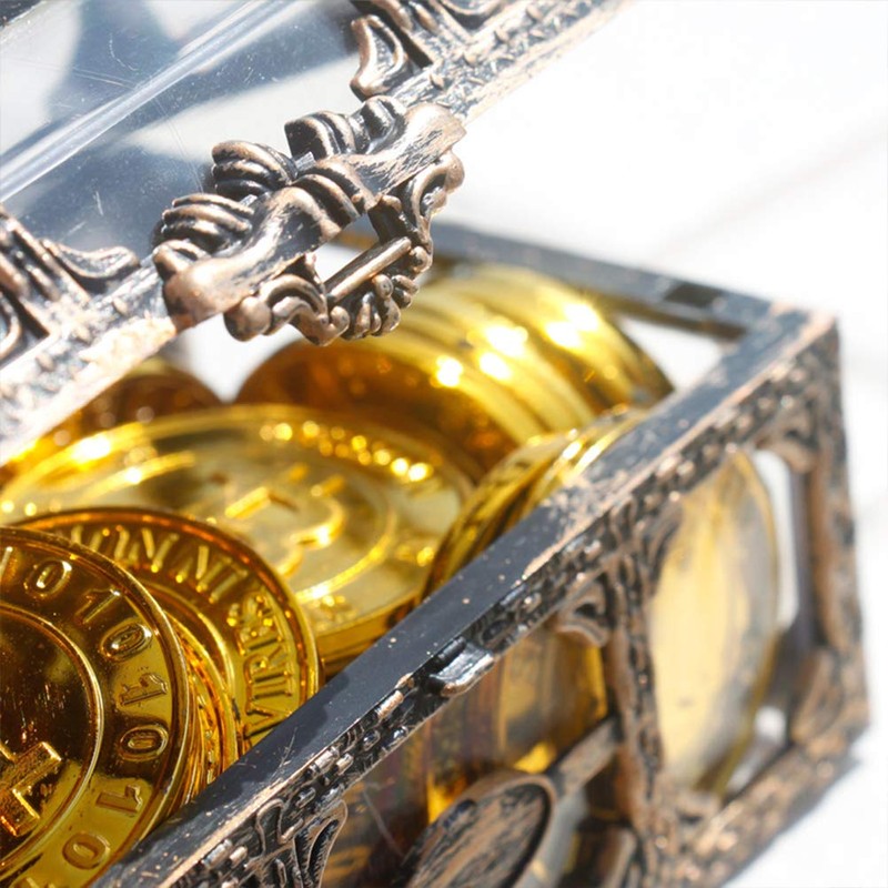 Fauitay pirate treasure chest,Storage Organizer Crystal Jewelry Box Transparent Pirate