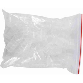 100 PCS/Bolsa Tapas de Tinta para Tatuaje Recipiente de Plástico Accesorios de Maquillaje Permanente Porta Vasos (M)