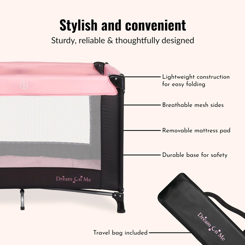 Dream On Me Nest Portable Playard , Award-Winning Lightweight Travel