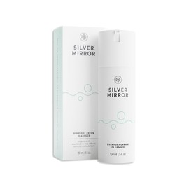 Silver Mirror Facial Cleanser Face Wash with Grapeseed Oil, Gentle Hydrating Cleanser to Remove Makeup Oil and Impurities, Brightening Cream Cleanser, 5 Fl Oz