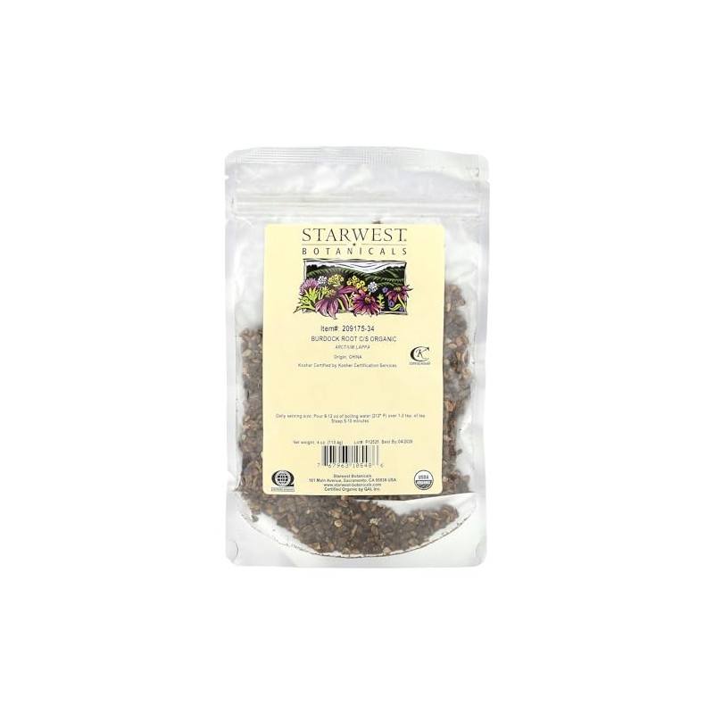 Burdock Root Cut & Sifted Org - Arctium lappa, 4