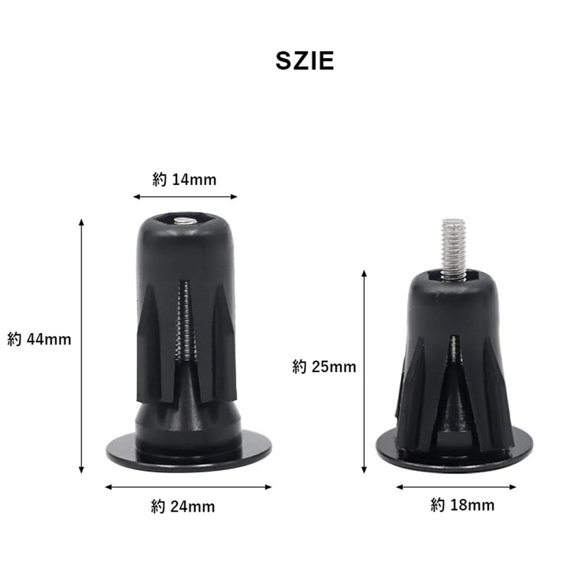 Audiophan 22mm Bar End Handle Aluminum Cap Plug (Silver) 2pcs