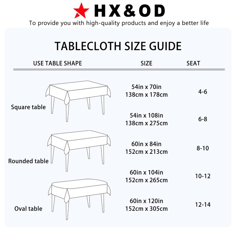 HX&OD - Mantel rectangular de tela catiónica, impermeable, resistente a