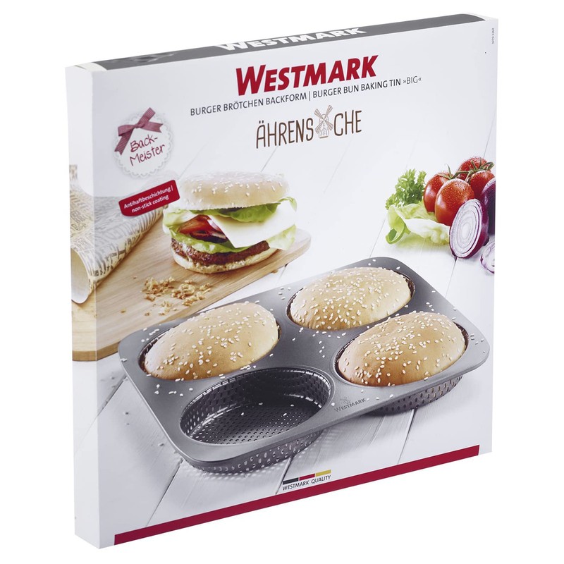 Westmark Burger 32702260 Baking Mould for 4 Burger Buns, Diameter