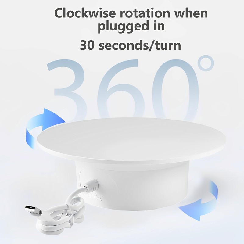 DXIA Electric Rotating Turntable, 360 Degree Rotating Display Stand, Automatic