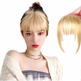 Lanito Bangs Wig, Gold Whorl, Partial Wig, Extensions, Air Feel, Fully Hand Planted, Women's, Fluffy, Ultra-thin, Natural, Side Included