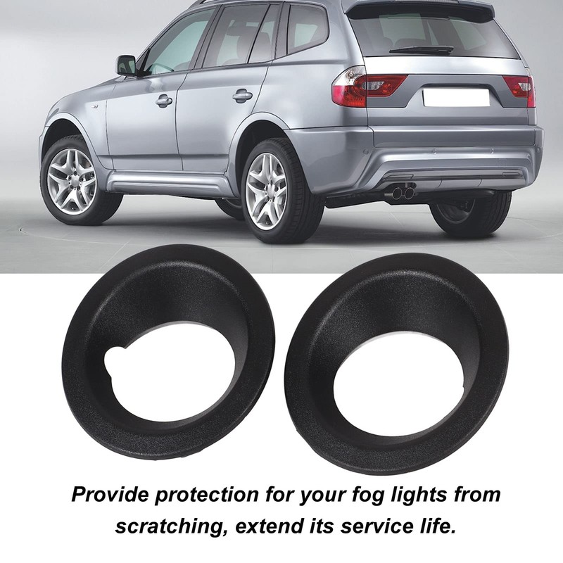 Headlight Eyebrow, Yosoo 2 Pieces Front Bumper Fog Light Ring