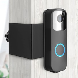 Doorbell Mount for Blink Doorbell No Drill Anti-Theft Video Doorbell Holder for Blink Camera Fit for Apartment Renters Home (Black)