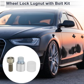 RATCHROLL Wheel Lock Lugnut with Bolt Kit for A4L A5 A6L Q2L Q3 Q5 Q7 A8 Type C Anti-theft Screw Nut Removal Key Socket 1 Set