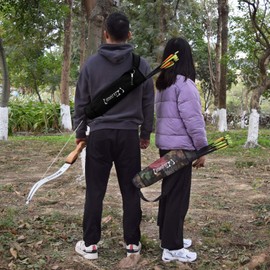 EOU Archery Quivers Arrow Quiver Back Hip Quiver Youth Adults Arrows Bag, Black