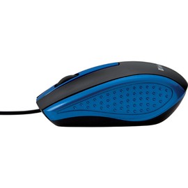Verbatim 99743 Optical Mouse, Wired with USB Accessibility, Mac/PC Compatible, Blue