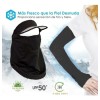 3pcs Mangas Elasticidad Protectora Uv Y Máscara Sombrero Sol