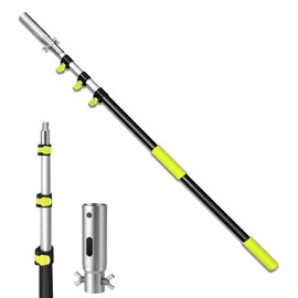 FZHBLTY Telescopic Pool Pole 12ft, Professional Aluminum Telescoping Pool Pole with Net, Commercial Swimming Pool Cleaning and Skimming Pole, 12 Foot Telescopic Pool Vacuum Pole