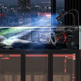 Variable Frequency Aquarium Circulation Pump Quiet Submersible Wave Maker Pump for Fish Tank Suitable for Small Home Tanks with Flexible Water Adjustments (Black)