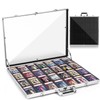 Famaster Trading Card Display Case with 28 Removable Grids, Locking