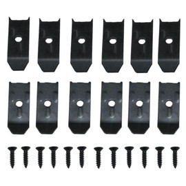 Yukata Table Leaf Leveler Furniture Hardware Horizontal Buckle Desk Fastener Cabinet Dining Table Expansion Hardware Black with Screws 12PCS, TA-60345