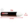 KS Tools 100.4050 Fluorescent crayon, white, 12 pcs, 110mm