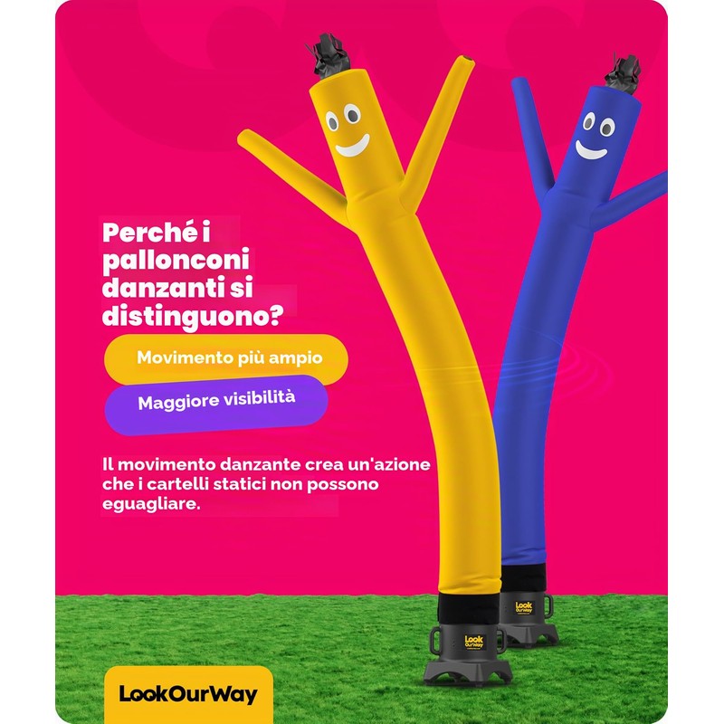 LookOurWay Air Dancers - Tubo gonfiabile da uomo, altezza 3,5