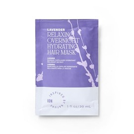 ion Lavender Overnight Mask Packet, Hydrating Hair Mask, Vegan, Paraben & Cruelty Free, 1 Fl Oz