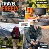 11 Pcs Smokey Camp Backpacking Cooking Set - Compact Camping