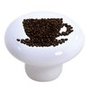 Set of 2 Beans Coffee Cup Ceramic Cabinet Drawer Knobs