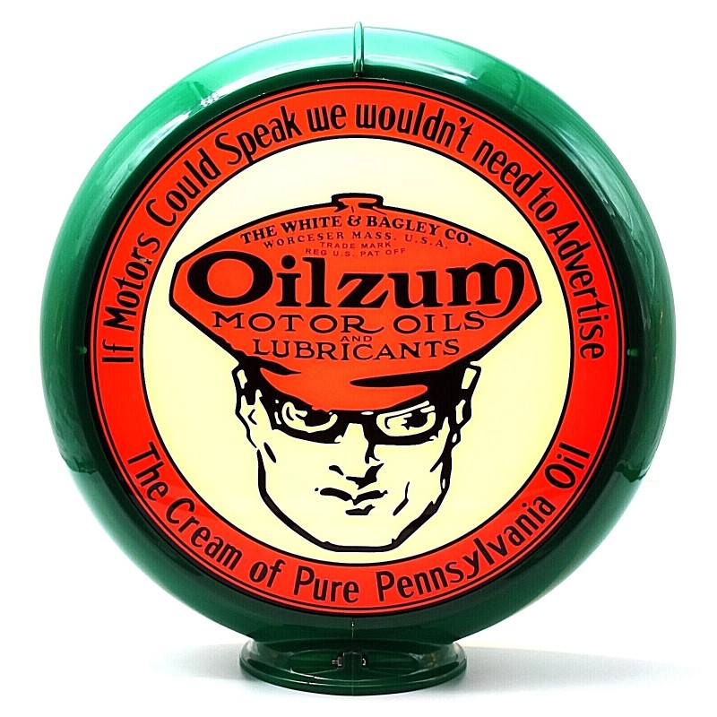 OILZUM 13.5" Gas Pump Globe - SHIPS FULLY ASSEMBLED!! -