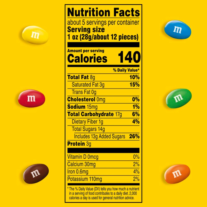 M&M'S Peanut Chocolate Candy 5.3-Ounce Bag (Pack of 12)