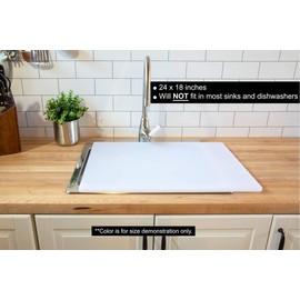 Thirteen Chefs Extra Large 24 x 18 Blue Cutting Board - 1/2" Thick HDPE Plastic for Fish and Seafood, Restaurant Quality Poly, NSF for Commercial Kitchens