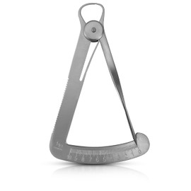 DEXSUR Iwanson Gauge 4” 10mm - Stainless Steel Precision Measurement Tool for Jewelry Designers, Craftsmen, & Enthusiasts, with Spring Action for Smooth Movement & Adjustable Calibration (Sharp)