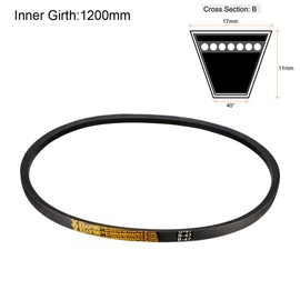 sourcing map B-47 V-Belts 47" Inner Length, B-Section Rubber Drive Belt