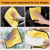 5Pzs Toallas Microfibra Limpieza de Auto 30x40cm, Suave Absorbente, Paño