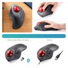 SANWA Wired Ergonomic Trackball Mouse, Optical Rollerball Mice, Programmable Silent