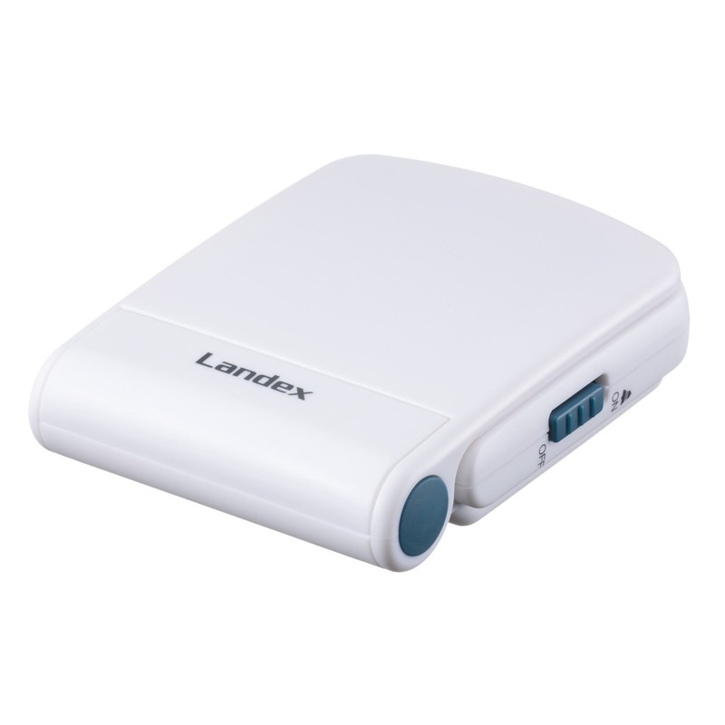 LANDEX デジタル電波目覚まし時計 タイムフリッパーLite LEDバックライト付き ホワイト YT5221WH